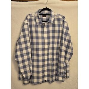 UNTUCKit Shirt Mens 2XL Purple/Blue/White Button Down‎ Wrinkle Free Plaid